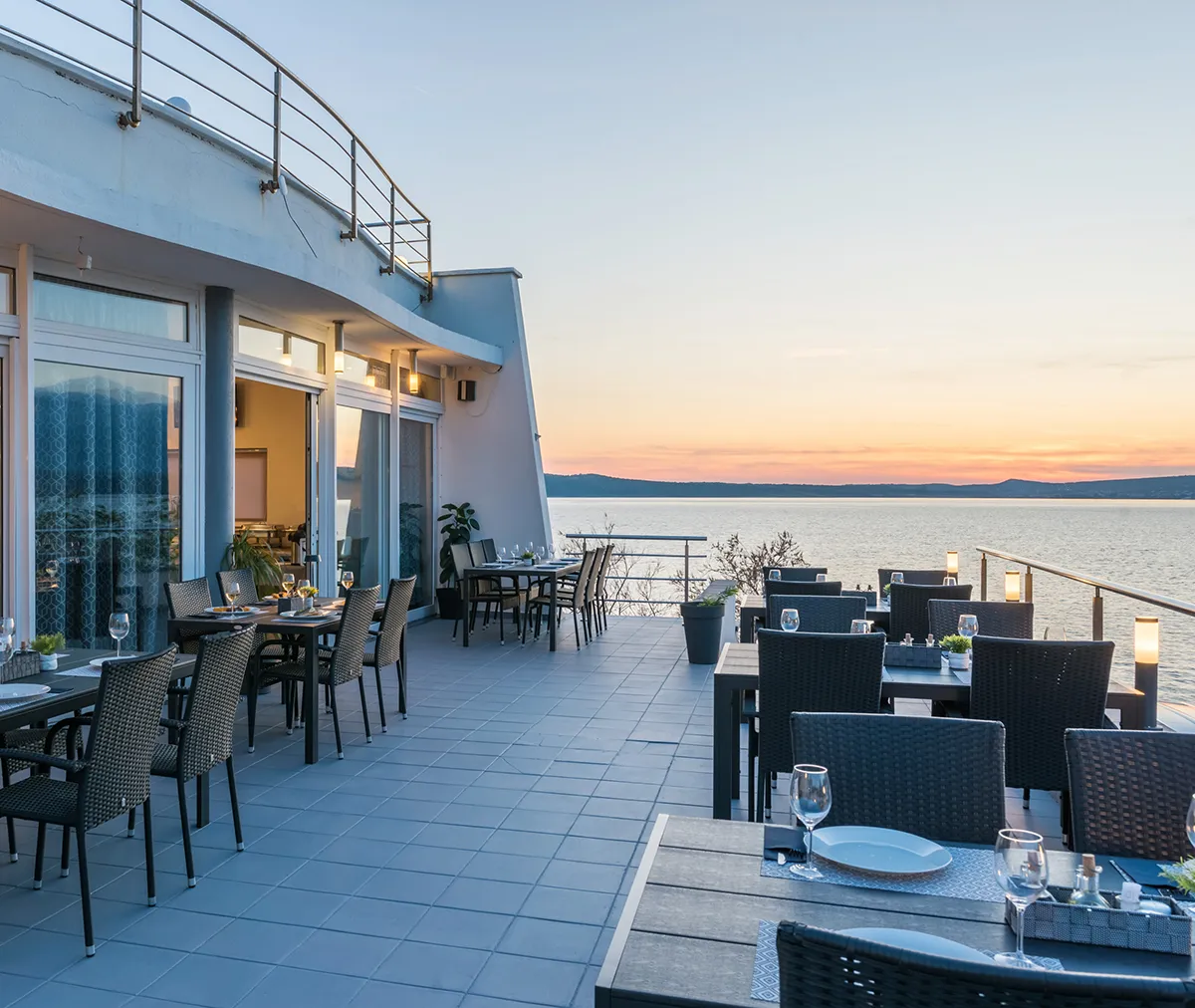 Terrassen på hotellet